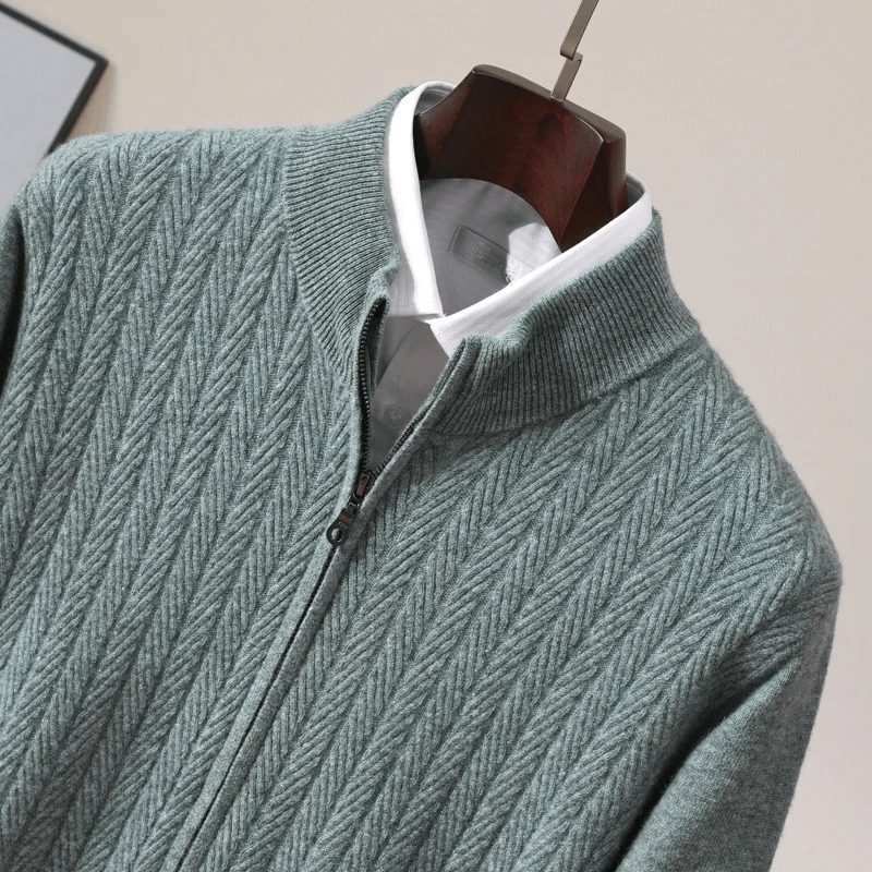Ellis Cashmere Sweater — Soft Merino Wool Blend with Cozy Warmth (Grey S) - | Zavonix