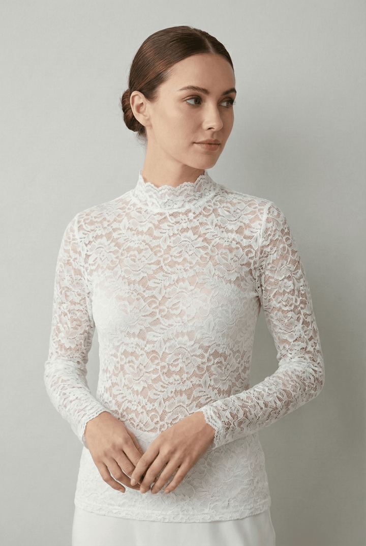 Elodie High-Neck Lace Blouse product image 3