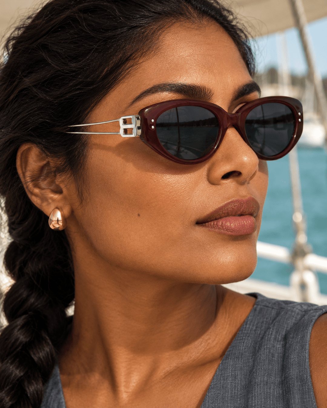 Eloria Cat-Eye Sunglasses Red image 5