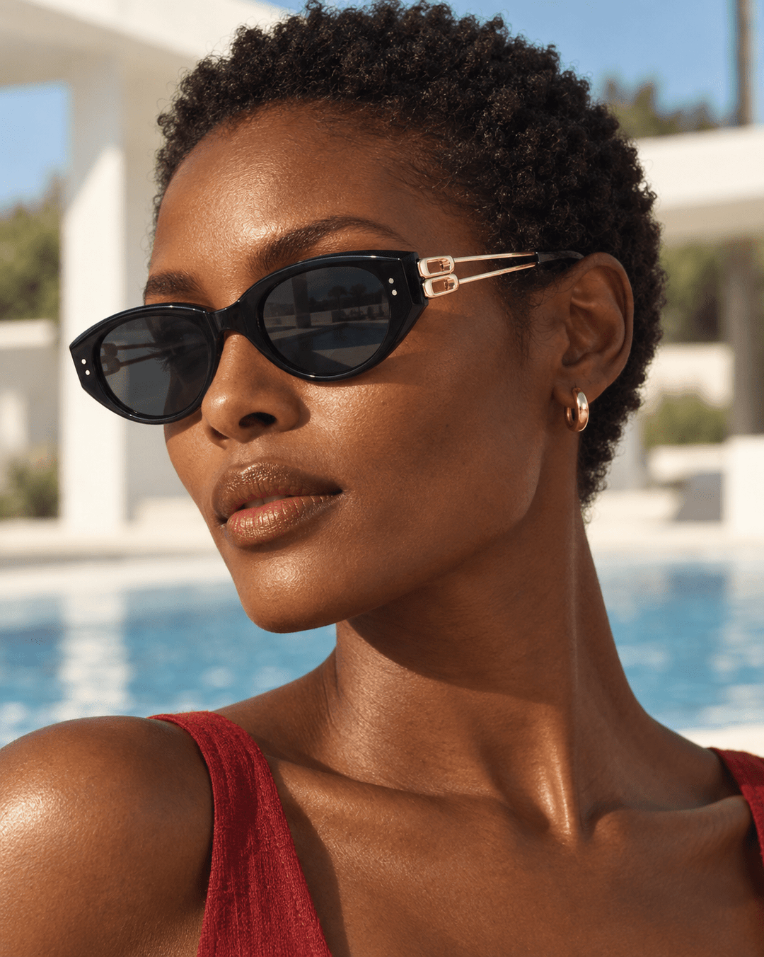 Eloria Cat-Eye Sunglasses Black image 9