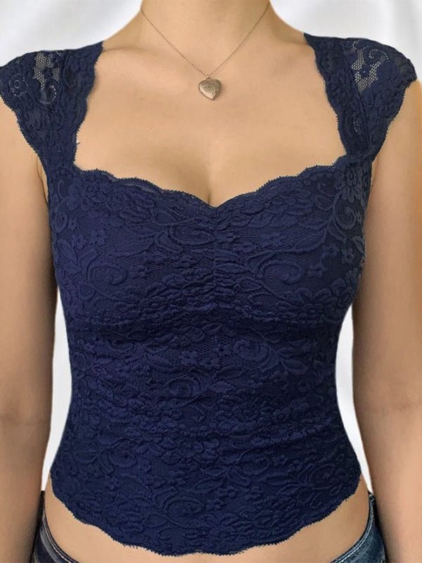 Elowen Navy Lace Top product image 1