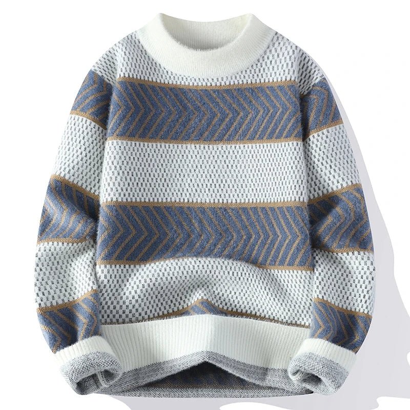 Elowen Sweater — Cozy Knit Pullover with Artistic Pattern (Gray XS) - | Zavonix