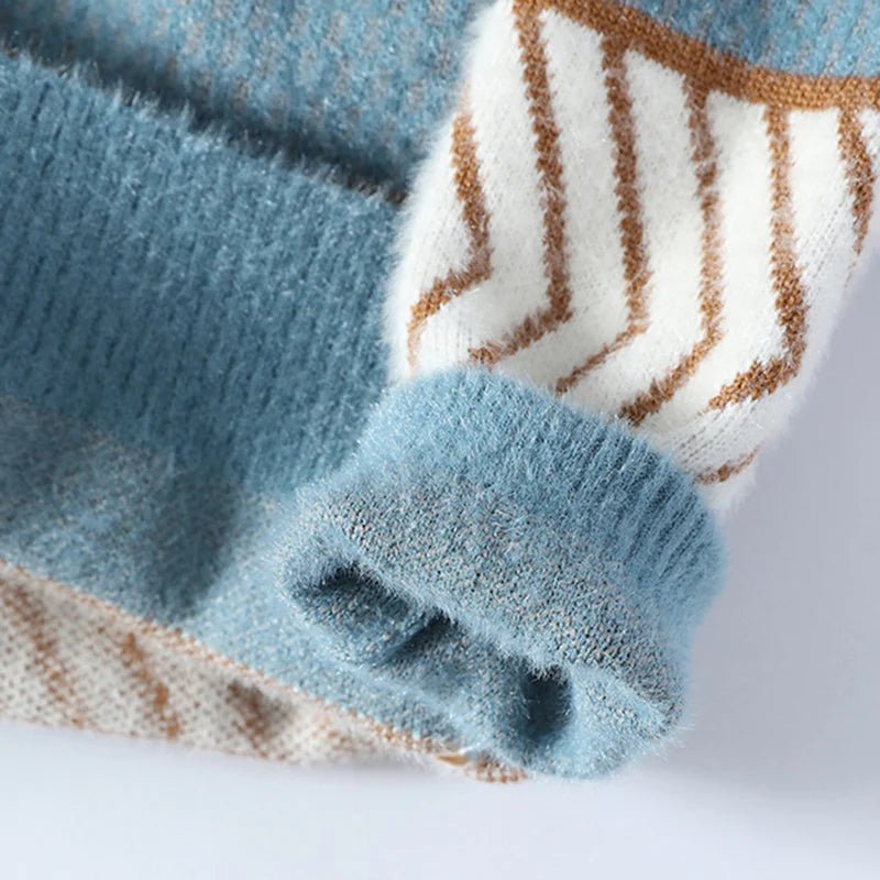 Elowen Sweater — Cozy Knit Pullover with Artistic Pattern (Gray XS) - | Zavonix