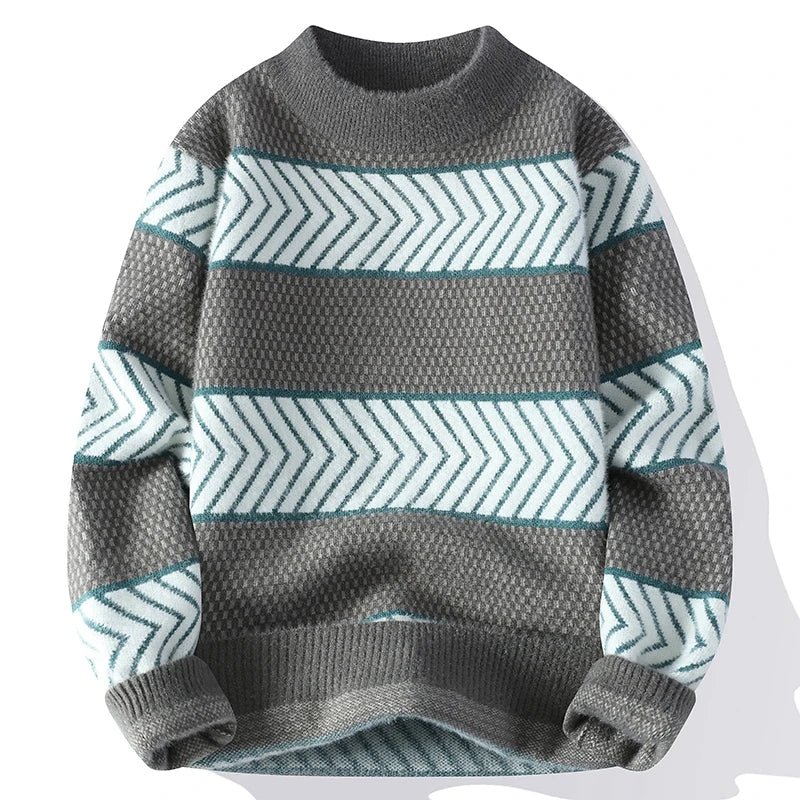 Elowen Sweater — Cozy Knit Pullover with Artistic Pattern (green XS) - | Zavonix