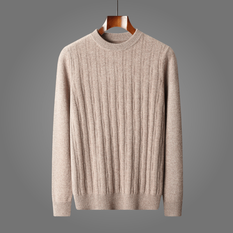 Elrien — Cashmere Merino Wool Sweater with Mock Neck (Camel S) - | Zavonix