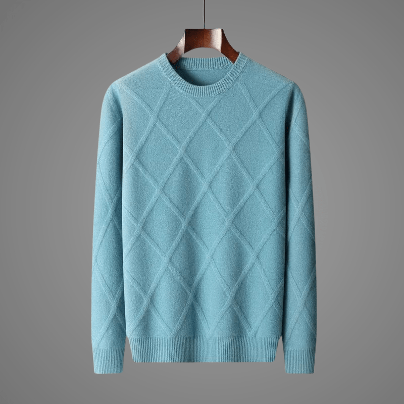 Elsin Merino — Soft Wool Sweater with Tailored Fit and Warmth (Blue S) - | Zavonix