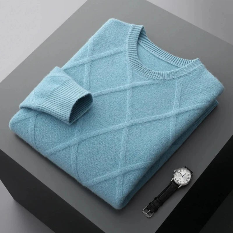 Elsin Merino — Soft Wool Sweater with Tailored Fit and Warmth (Aqua S) - | Zavonix