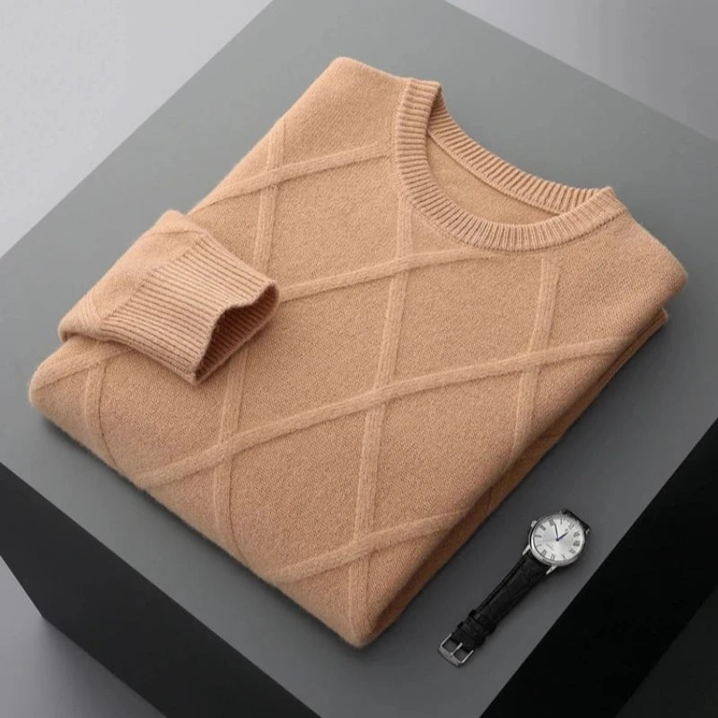 Elsin Merino — Soft Wool Sweater with Tailored Fit and Warmth (Beige S) - | Zavonix