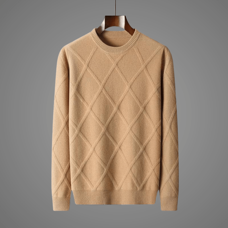 Elsin Merino — Soft Wool Sweater with Tailored Fit and Warmth (Beige S) - | Zavonix