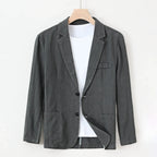 Elston Blazer — Lightweight Ramie Cotton Blazer with Tailored Fit (Black XS) - | Zavonix