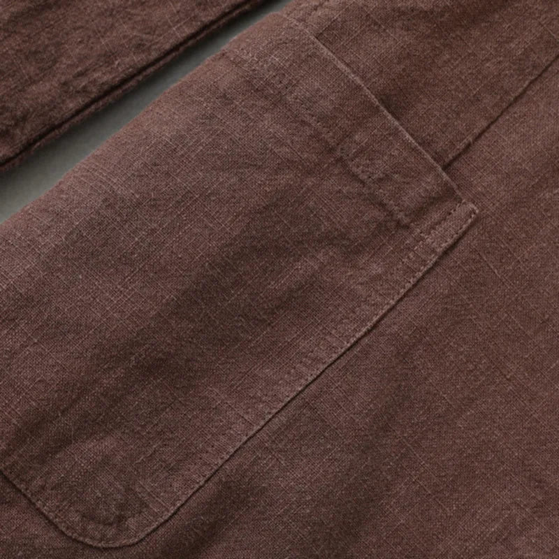 Elston Blazer — Lightweight Ramie Cotton Blazer with Tailored Fit (Brown XS) - | Zavonix