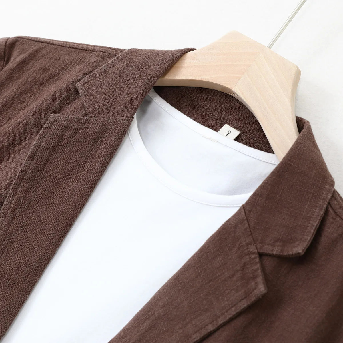 Elston Blazer — Lightweight Ramie Cotton Blazer with Tailored Fit (Brown XS) - | Zavonix