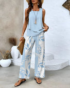 Elysia Breeze — Women's Lightweight Summer Two - Piece Outfit for Casual Style (Blue S) - Two - Piece Outfits | Zavonix