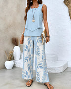 Elysia Breeze — Women's Lightweight Summer Two - Piece Outfit for Casual Style (Light Blue S) - Two - Piece Outfits | Zavonix