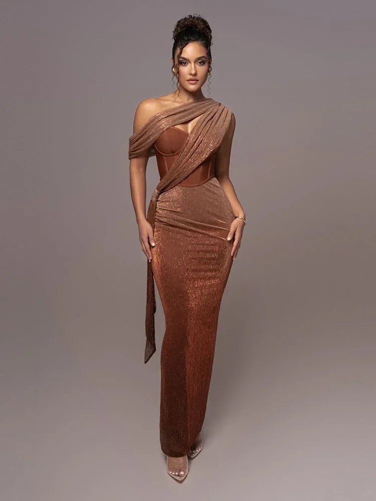 Elysia Draped Maxi Dress product image 1