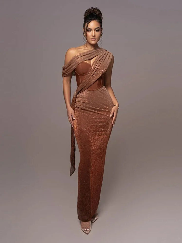 Elysia Draped Maxi Dress product image 1