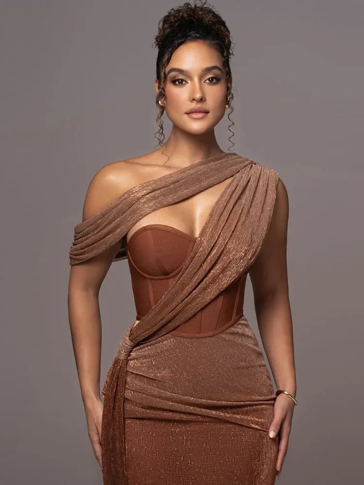 Elysia Draped Maxi Dress product image 3