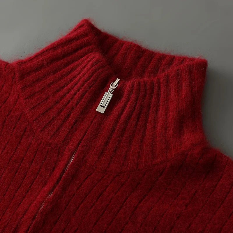 Edryn — Premium 100% Cashmere Sweater with Soft Breathable Warmth (Red S) - | Zavonix