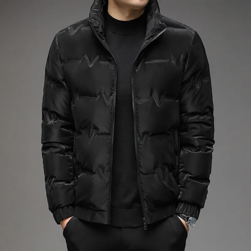 Elysian Men's Puffer Jacket | Lightweight Technical Fabric, Elegant Design 1