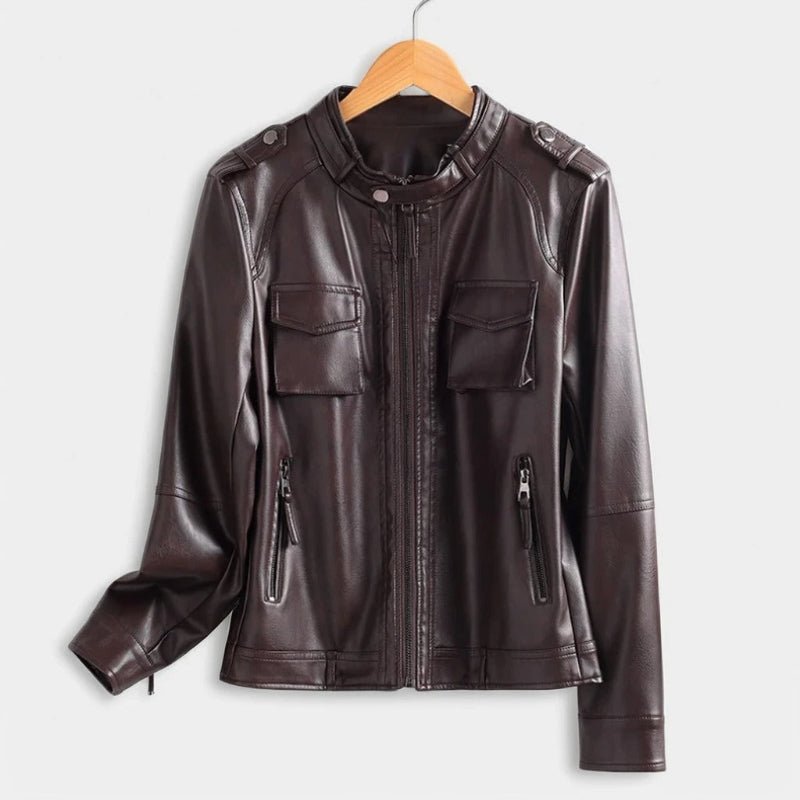 EVANA™ LEATHER COAT (Black XS) - | Zavonix