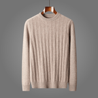 Elrien — Cashmere Merino Wool Sweater with Mock Neck (Camel S) - | Zavonix