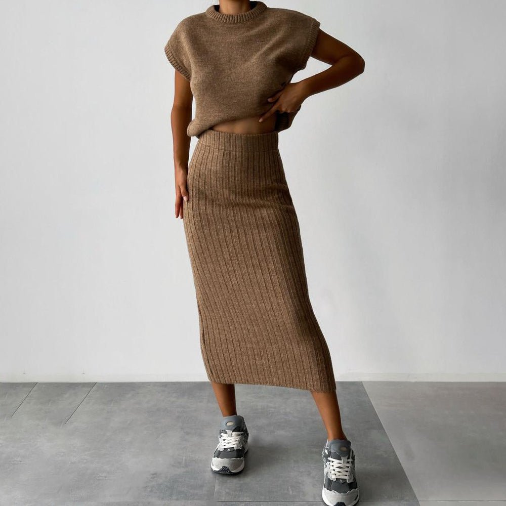 Ember Ribbed Sweater Skirt Set Product Image 03