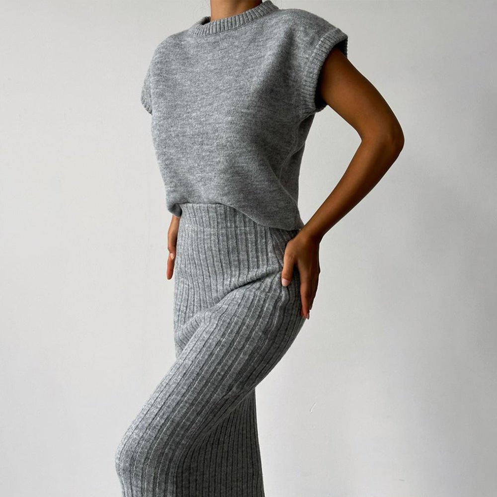 Ember Ribbed Sweater Skirt Set Product Image 05