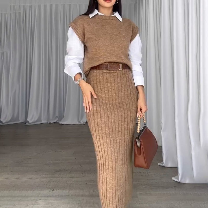 Ember Ribbed Sweater Skirt Set Product Image 06