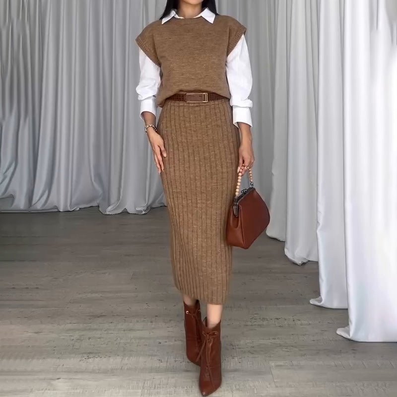 Ember Ribbed Sweater Skirt Set Product Image 07