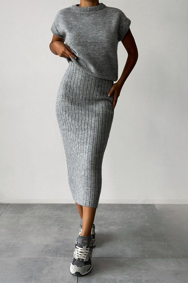 Ember Ribbed Sweater Skirt Set Product Image 08