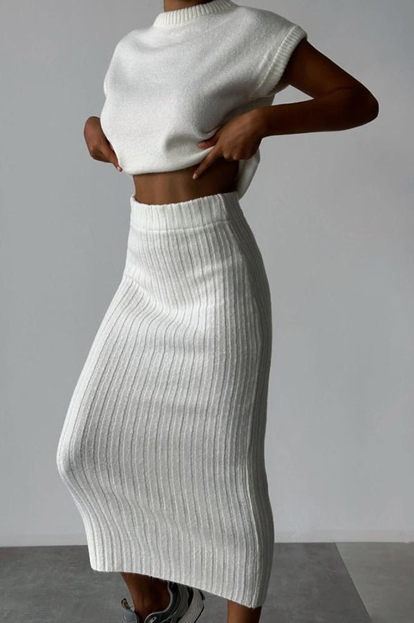 Ember Ribbed Sweater Skirt Set Product Image 09