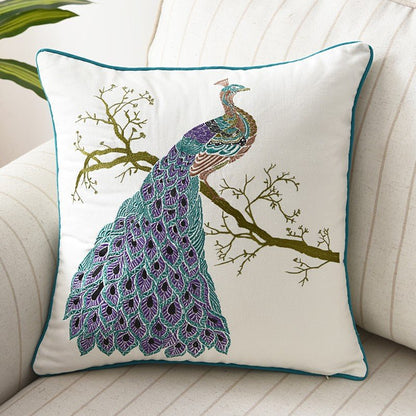 Embroidered Butterfly Cushion Cover in Cotton-Linen Blend – 45x45 cm Decorative Pillow Case 8