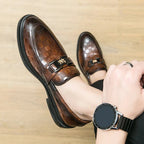 "Emerald Lion" Slip - On Loafer (Brown 6) - | Zavonix