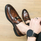 "Emerald Lion" Slip - On Loafer (Brown 6) - | Zavonix