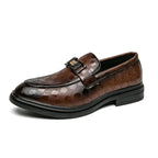 "Emerald Lion" Slip - On Loafer (Brown 6) - | Zavonix