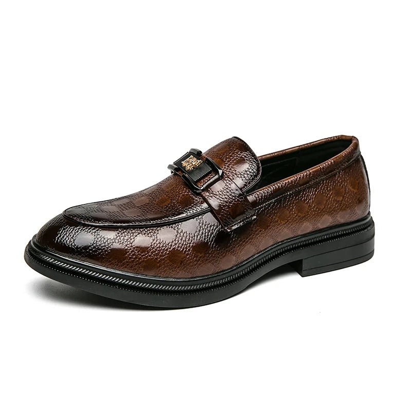 "Emerald Lion" Slip - On Loafer (Brown 6) - | Zavonix