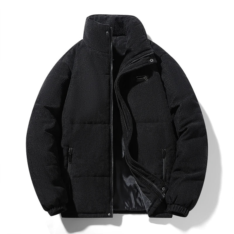 Emerin Velveteen Quilted Jacket (Black S) - | Zavonix