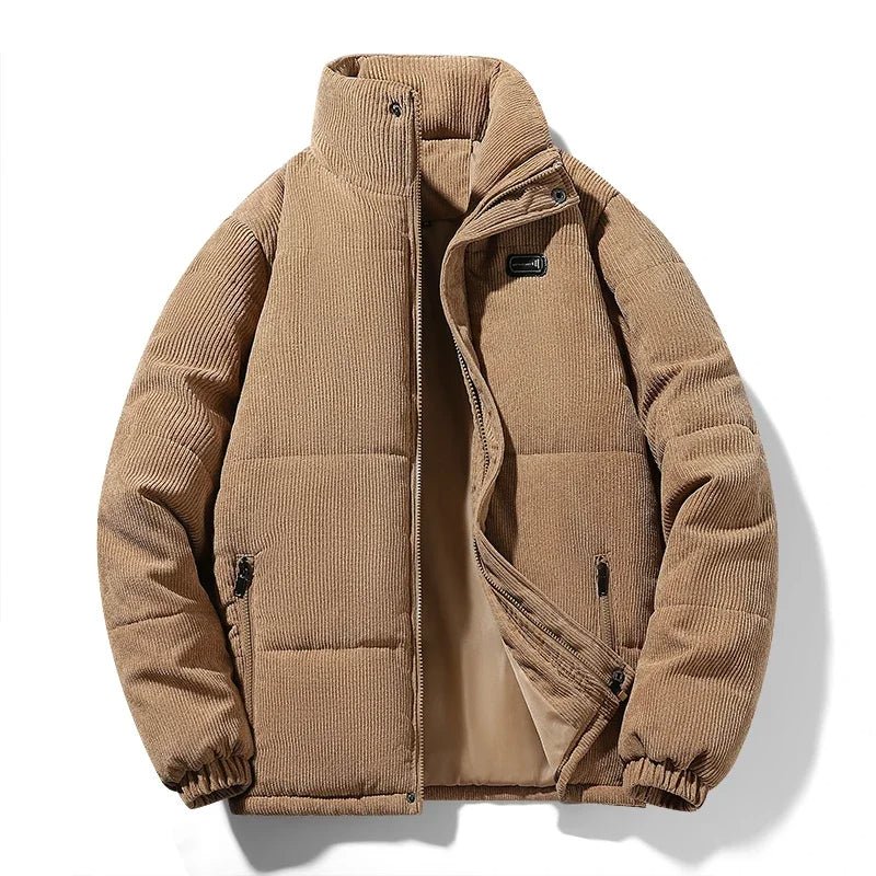 Emerin Velveteen Quilted Jacket (Brown S) - | Zavonix
