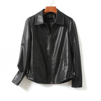 ENRICA™ SHEEP LEATHER JACKET (Black XS) - | Zavonix