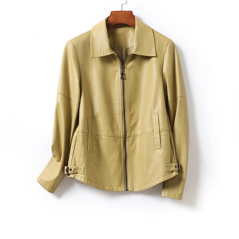 ENRICA™ SHEEP LEATHER JACKET (Camel XS) - | Zavonix