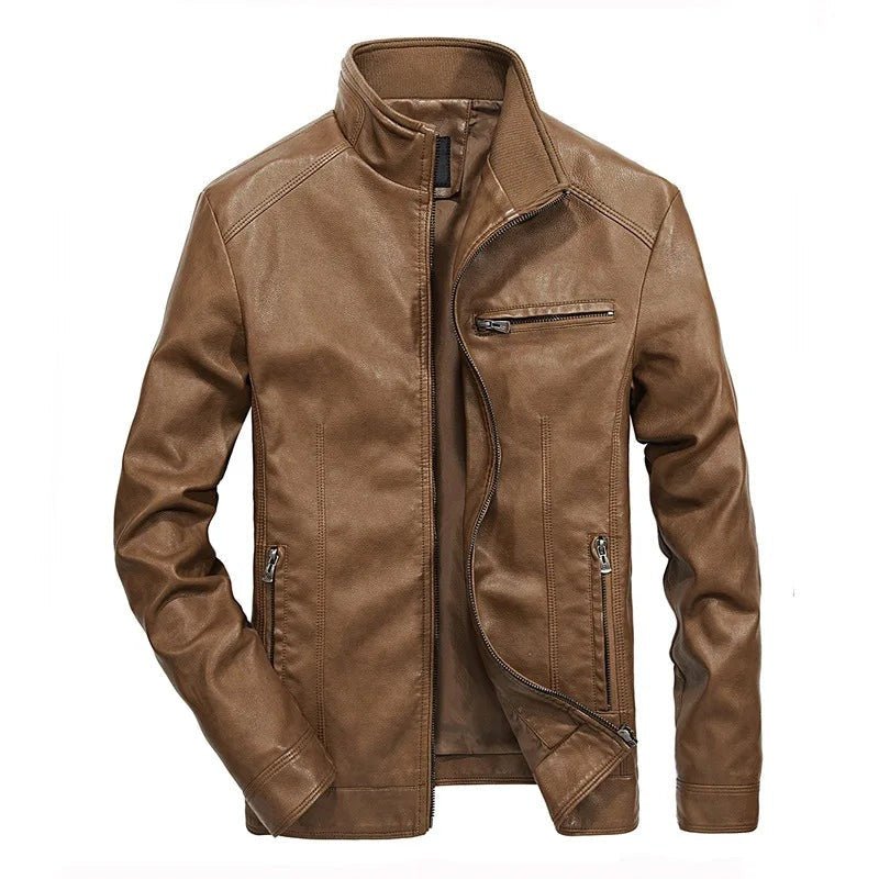 Erdovask Stand-Collar Leather Jacket product image 6