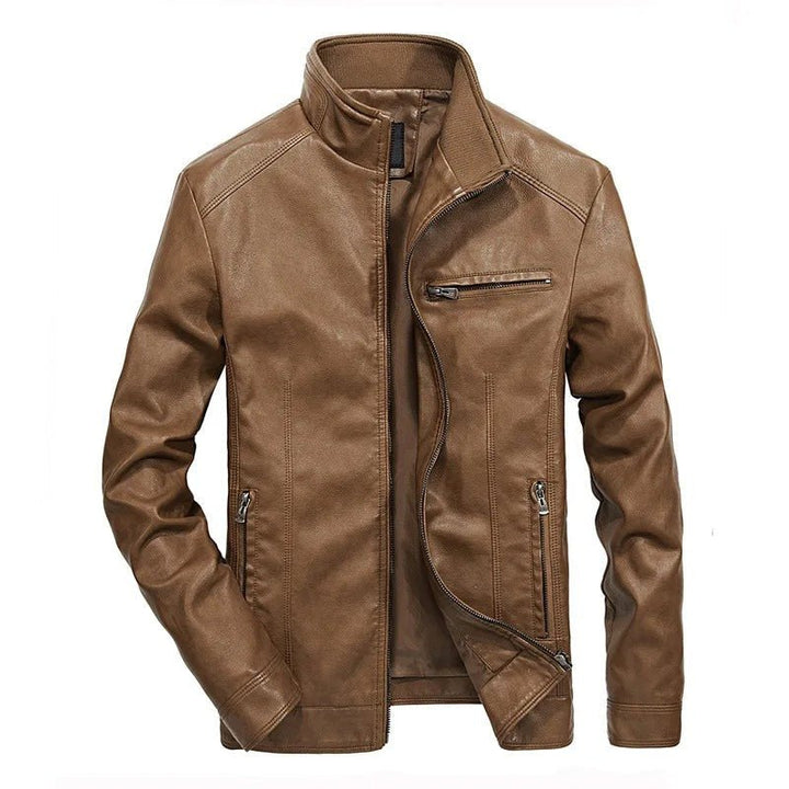 Erdovask Stand-Collar Leather Jacket product image 6