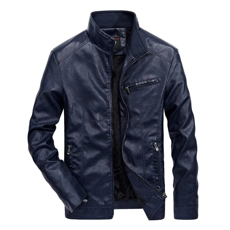 Erdovask Stand-Collar Leather Jacket product image 7