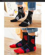 Ergonomic Cotton Blend Toe Socks — Breathable Support for All - Day Comfort (5 Pairs black ) - | Zavonix