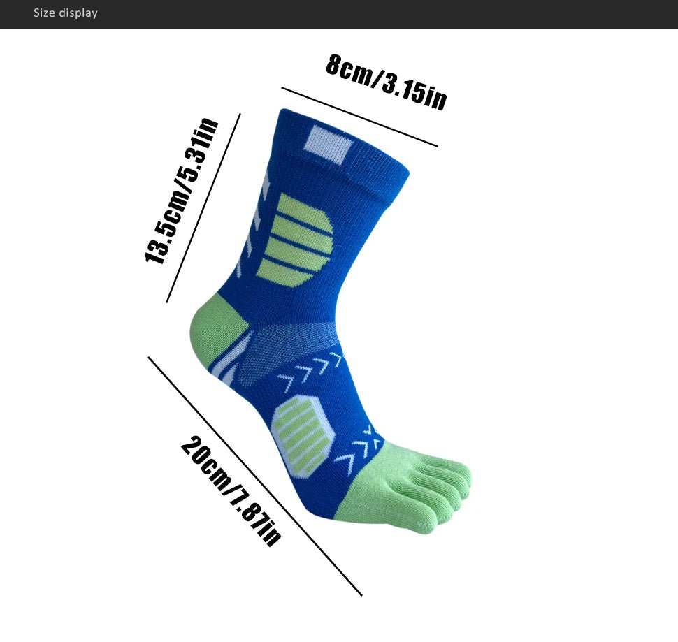 Ergonomic Cotton Blend Toe Socks — Breathable Support for All - Day Comfort (5 Pairs black ) - | Zavonix