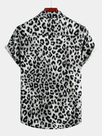 Eryndale — Men’s Cotton Stretch Shirt with Leopard Print Design (S ) - short | Zavonix