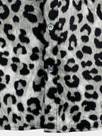 Eryndale — Men’s Cotton Stretch Shirt with Leopard Print Design (S ) - short | Zavonix