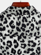 Eryndale — Men’s Cotton Stretch Shirt with Leopard Print Design (S ) - short | Zavonix
