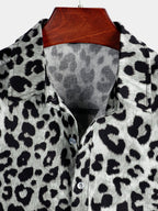 Eryndale — Men’s Cotton Stretch Shirt with Leopard Print Design (S ) - short | Zavonix