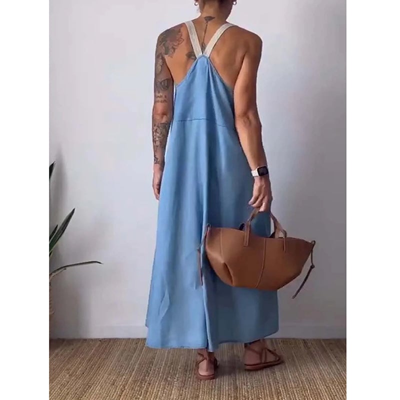 Essara Cotton Linen Sling Dress Product Image 09